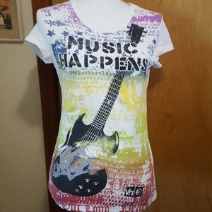"Music Happens" t-shirt